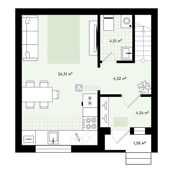Квартира 2-комн., 81.08 м²