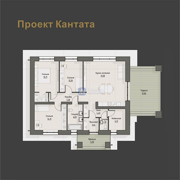 Коттедж 127.6 м²