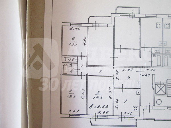 Квартира 3-комн., 91 м²