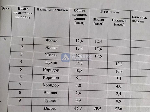 3-к квартира, 86 кв.м.