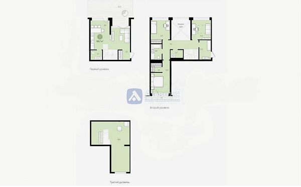 Квартира 3-комн., 166.8 м²