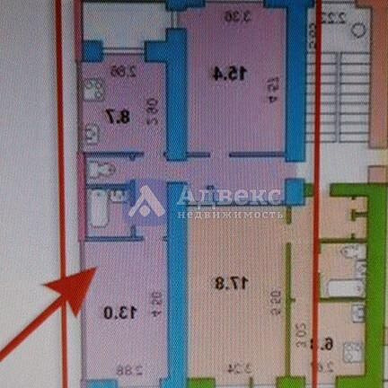 Квартира 2-комн., 47.8 м² Квартира 2-комн., 47.8 м²