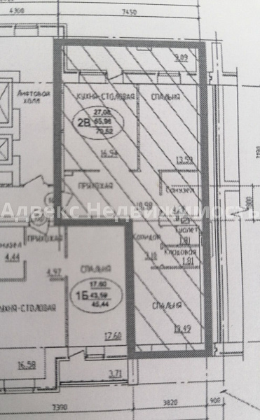 Квартира 2-комн., 70.2 м²