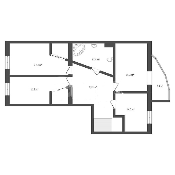 Квартира 5-комн., 198.8 м²