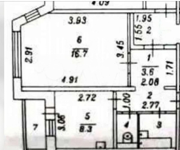 Квартира 1-комн., 36.4 м²