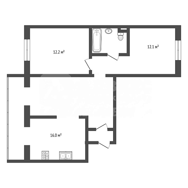 3-к квартира, 73 кв.м.