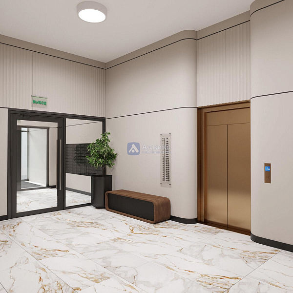 Квартира 1-комн., 46.3 м²