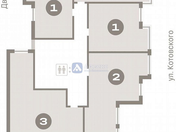 Квартира 3-комн., 96.1 м² Квартира 3-комн., 96.1 м²