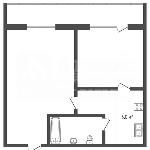 Квартира 2-комн., 30.6 м²