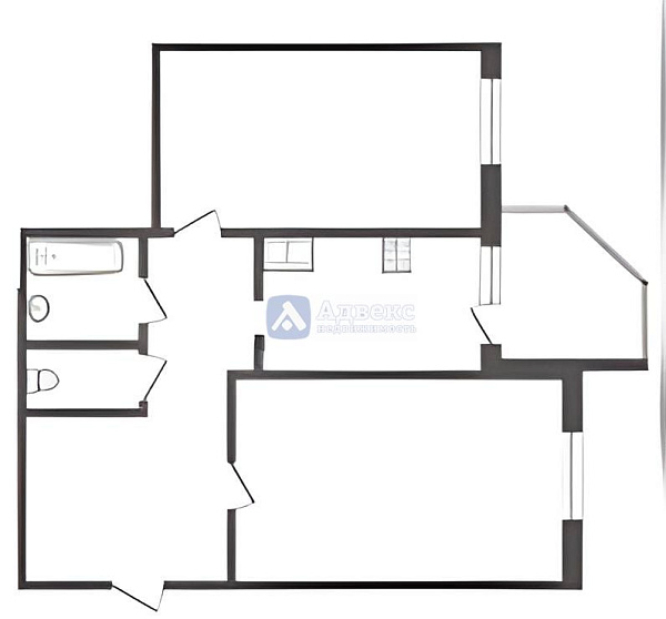 Квартира 2-комн., 53.9 м² Квартира 2-комн., 53.9 м²
