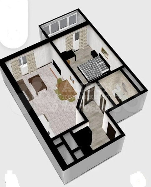 Квартира 1-комн., 37.45 м²