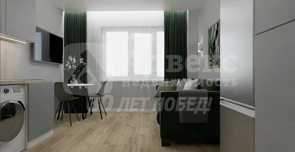 Квартира 1-комн., 39.6 м²