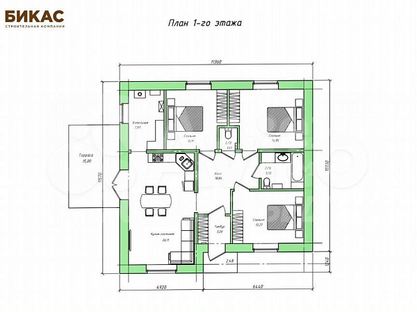 Дача/Коттедж, 112 кв.м.