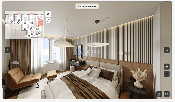 3-к квартира в новостройке, 129 кв.м.