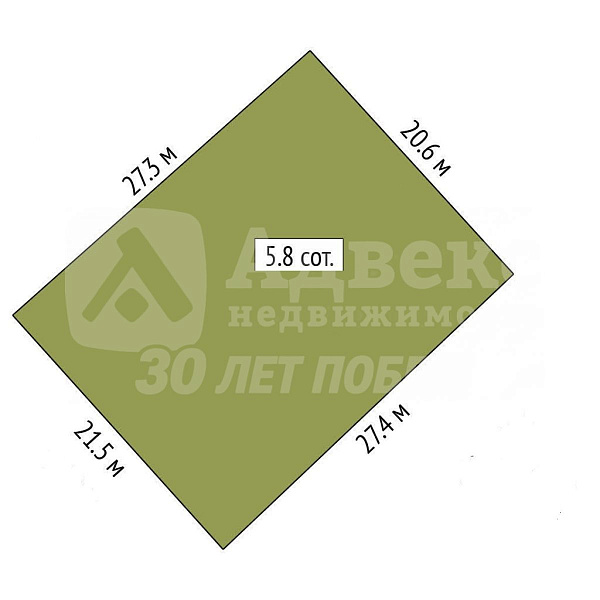Дача/Коттедж, 57.3 кв.м.
