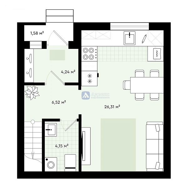 2-к квартира, 81 кв.м.