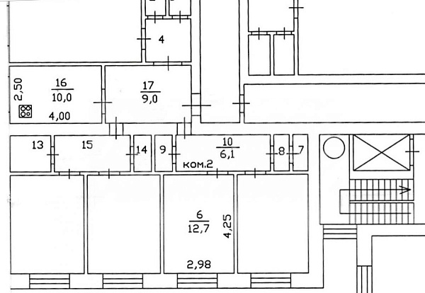 Квартира 1-комн., 12.7 м²