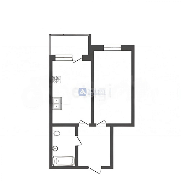 Квартира 1-комн., 42 м²