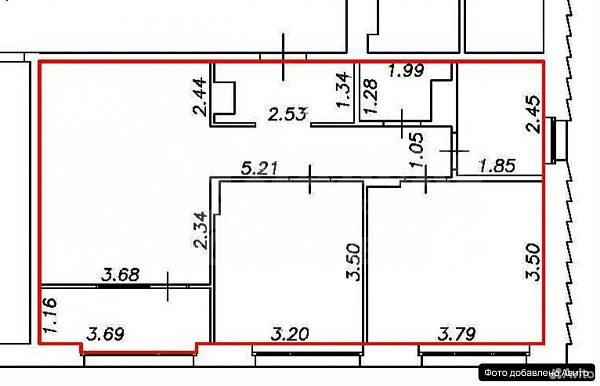 Квартира 2-комн., 62.5 м²