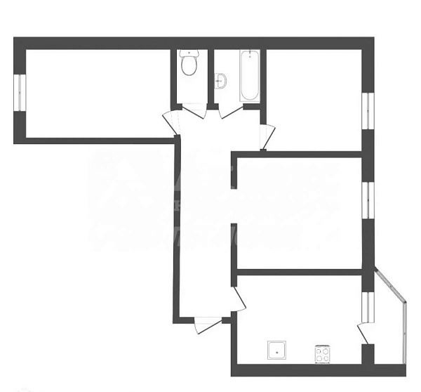 Квартира 3-комн., 72.3 м²