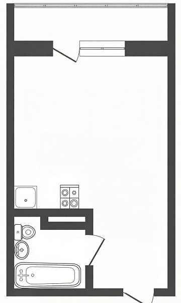 Квартира студия, 20.26 м²
