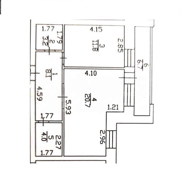 Квартира 1-комн., 47.8 м²