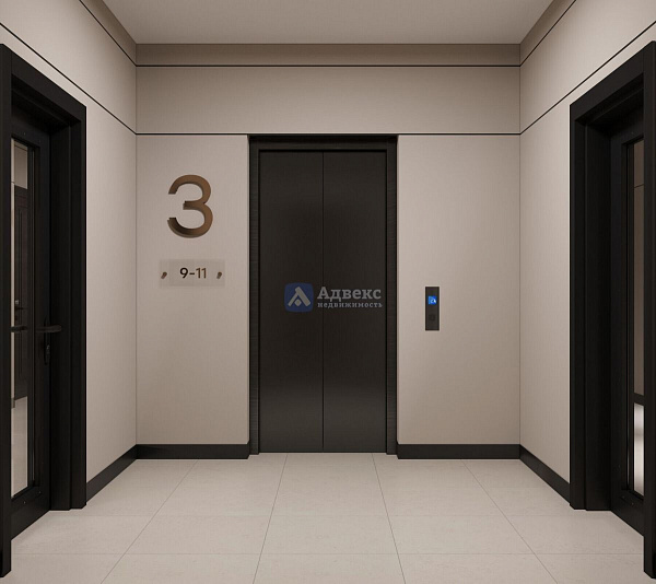 Квартира 1-комн., 46.3 м²